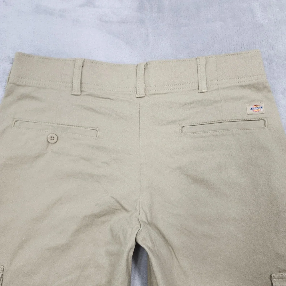 Dickies Pants Mens 32x30 Beige Regular Fit Cargo Utility Canvas Stretch Workwear